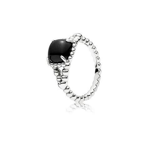 anello pandora pietra nera|Anelli con Pietre Nero da Donna .